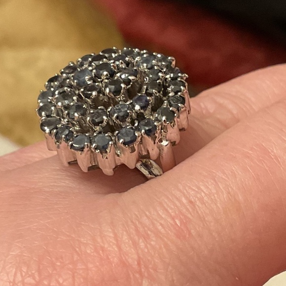 Sterling Silver 925 SAPPHIRE Ring New Size: US 8 3/4 - Picture 4 of 10